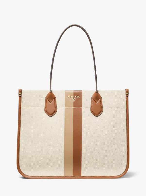 Damske Prenosná Taška Michael Kors Heidi Large Stripe Canvas Viacfarebný - Kabelky Michael Kors Outlet | WHYRO-7516